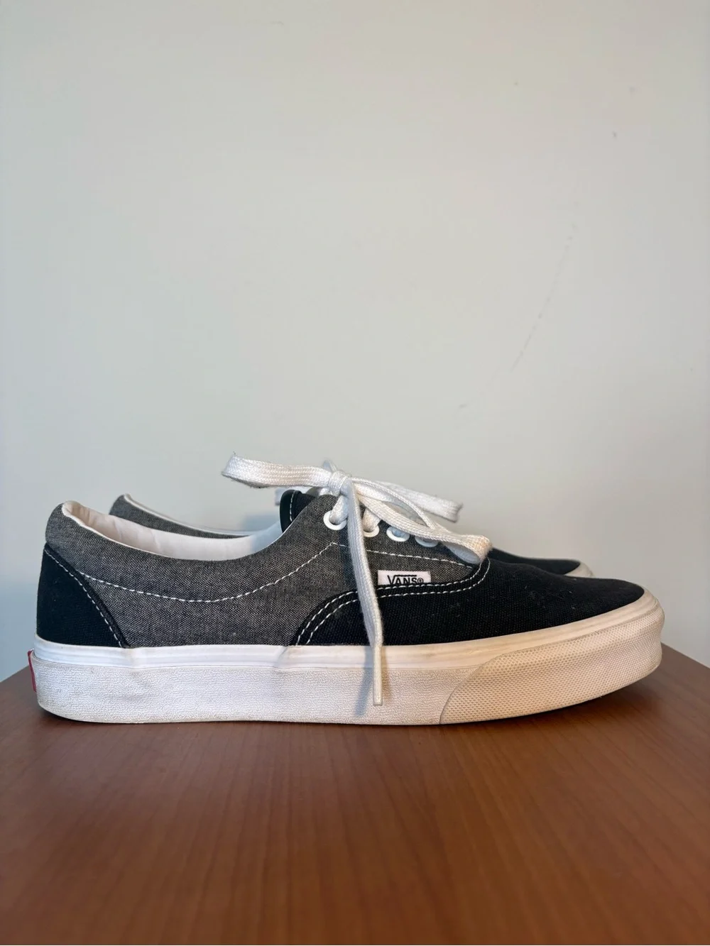 Vans Era Chambray Black and Grey Sneakers US Women's shoe size 8.5